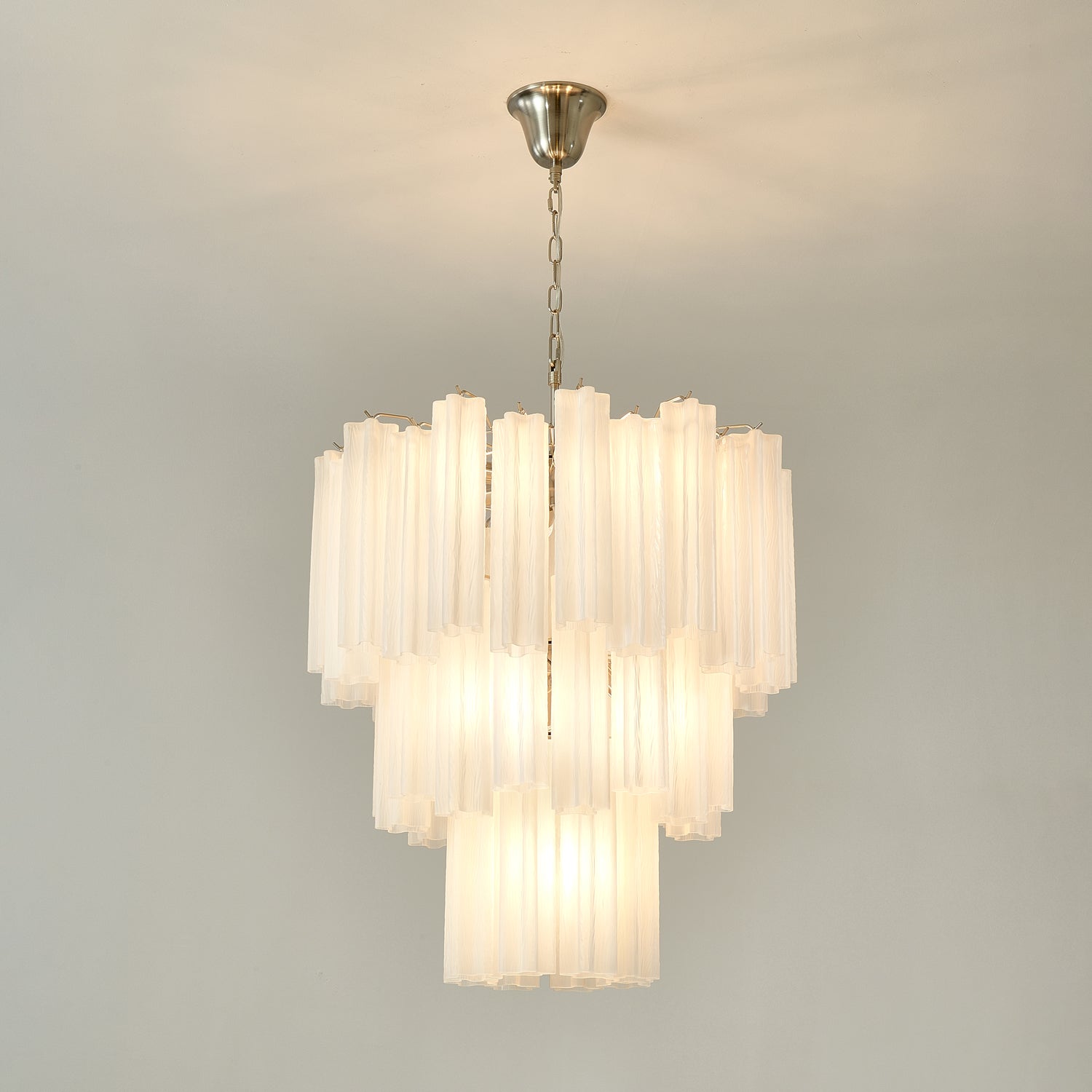 Pastel Art Glass Tubes Chandelier