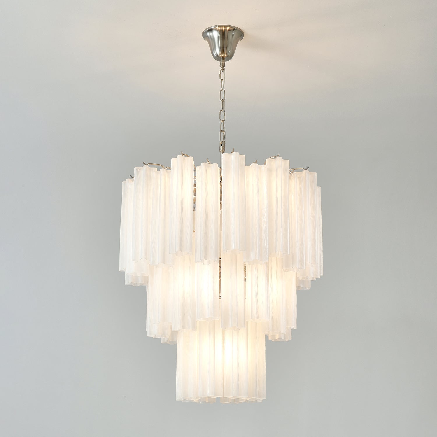 Pastel Art Glass Tubes Chandelier
