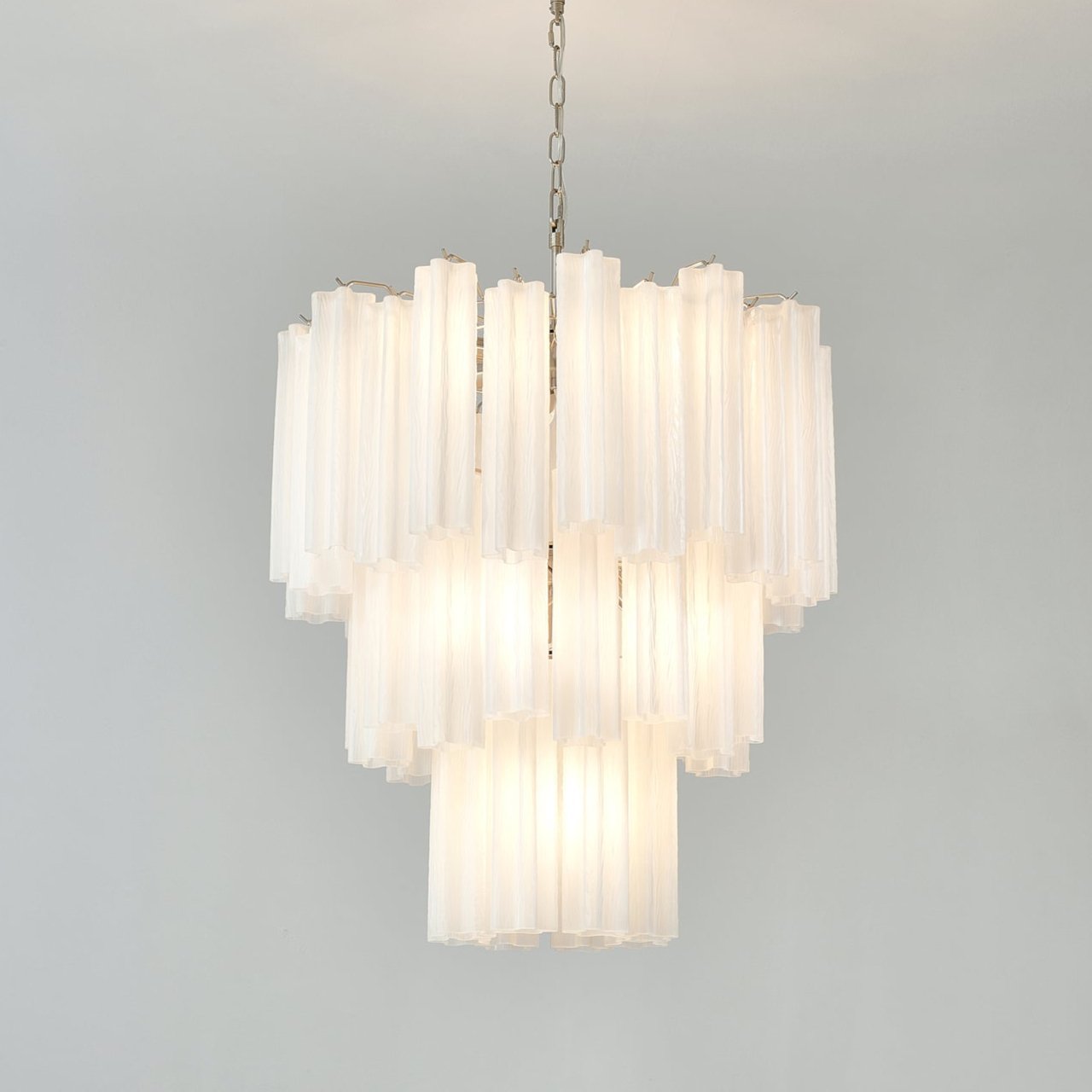 Pastel Art Glass Tubes Chandelier