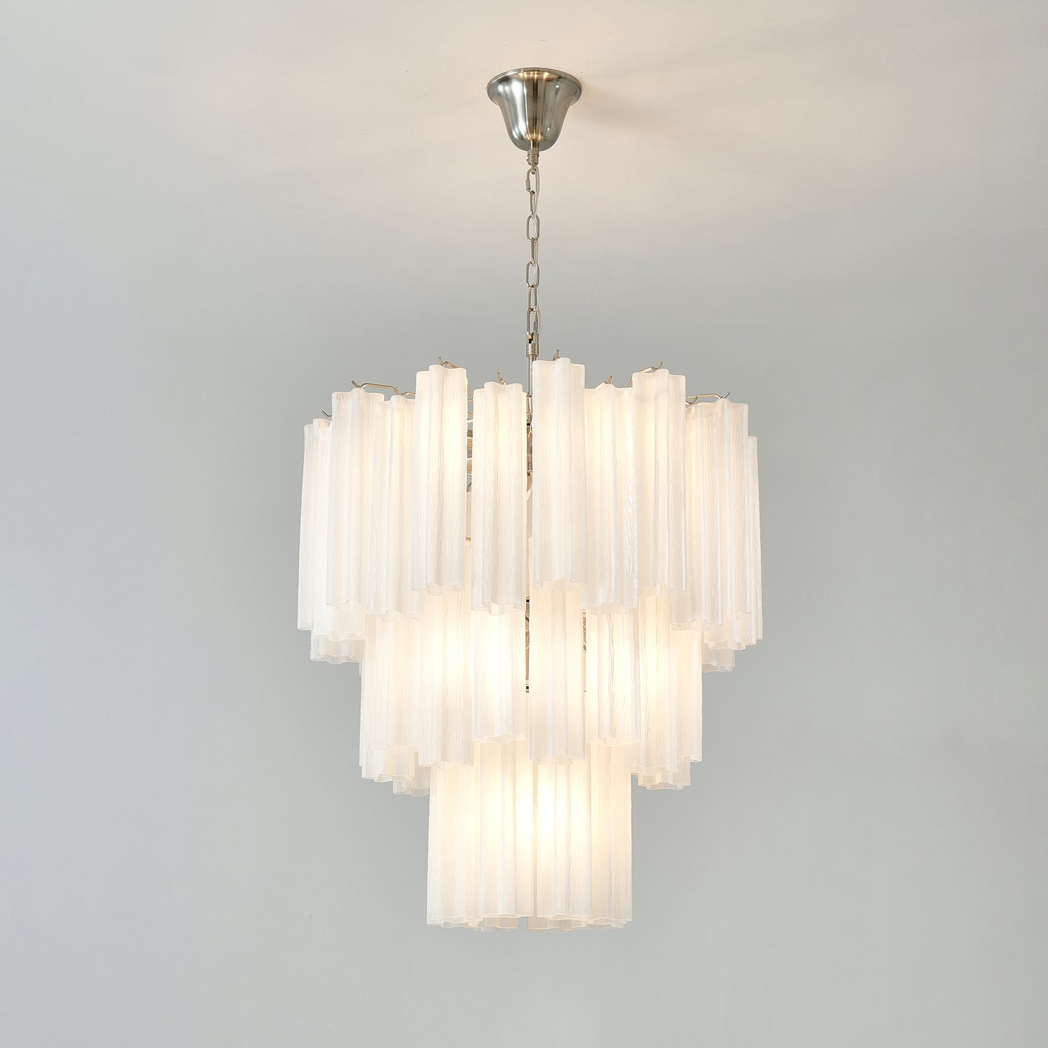 Pastel Art Glass Tubes Chandelier
