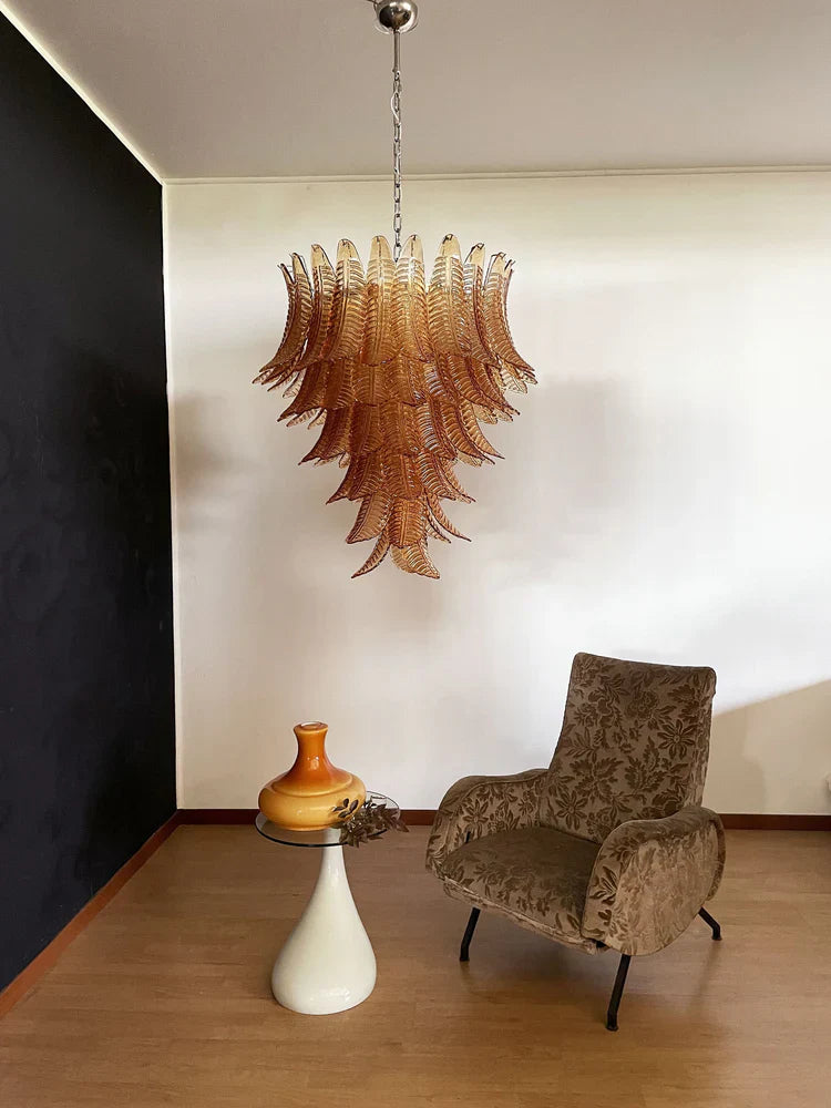 Folia Art Leaf Glass Chandelier