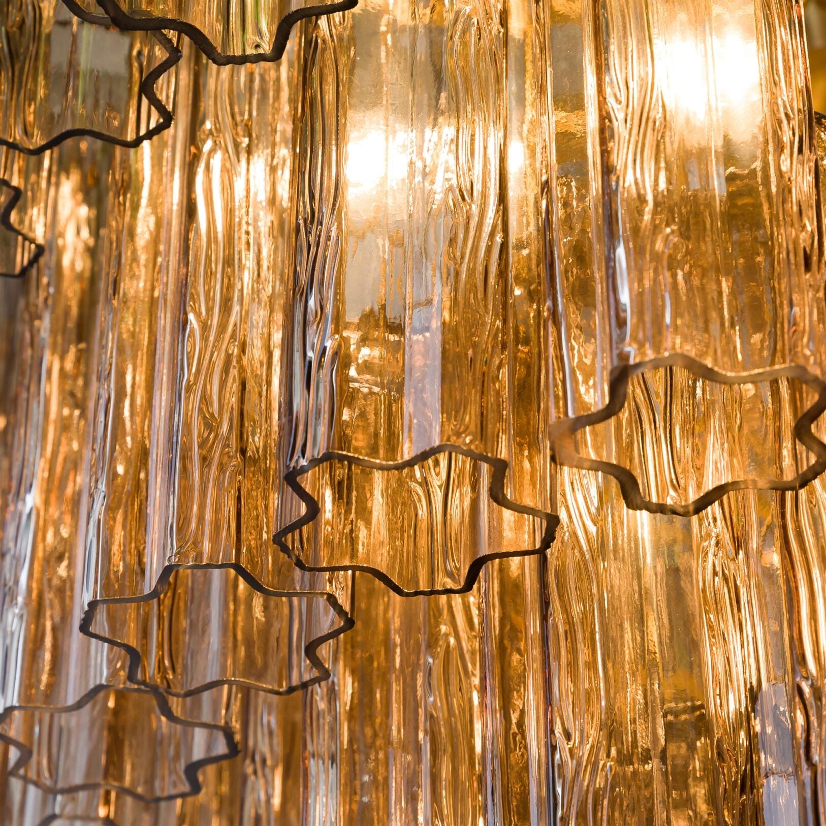 Pastel Art Large Glass Chandelier 31.5"