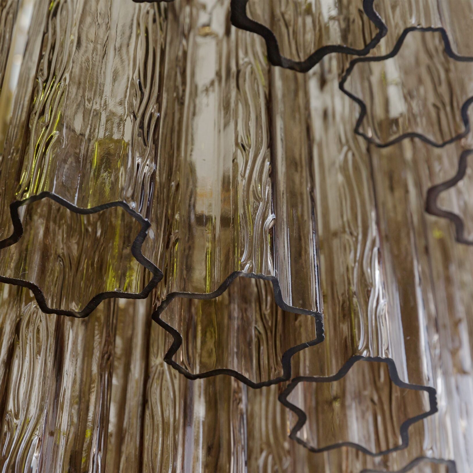 Pastel Art Large Glass Chandelier 31.5"