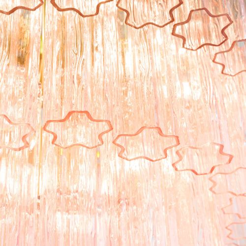 Pastel Art Large Glass Chandelier 31.5"