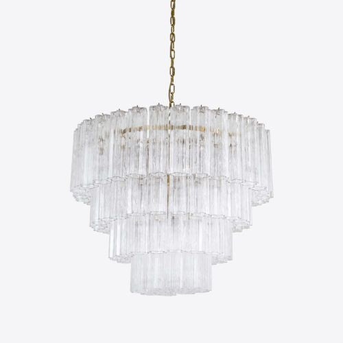 Pastel Art Large Glass Chandelier 31.5"