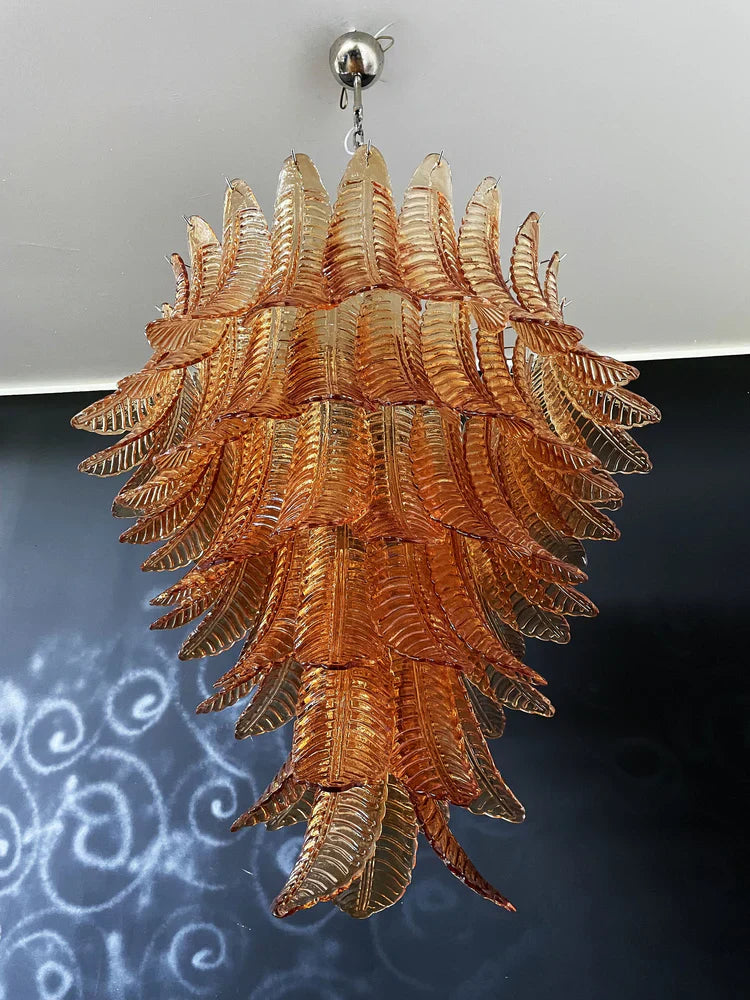Folia Art Leaf Glass Chandelier