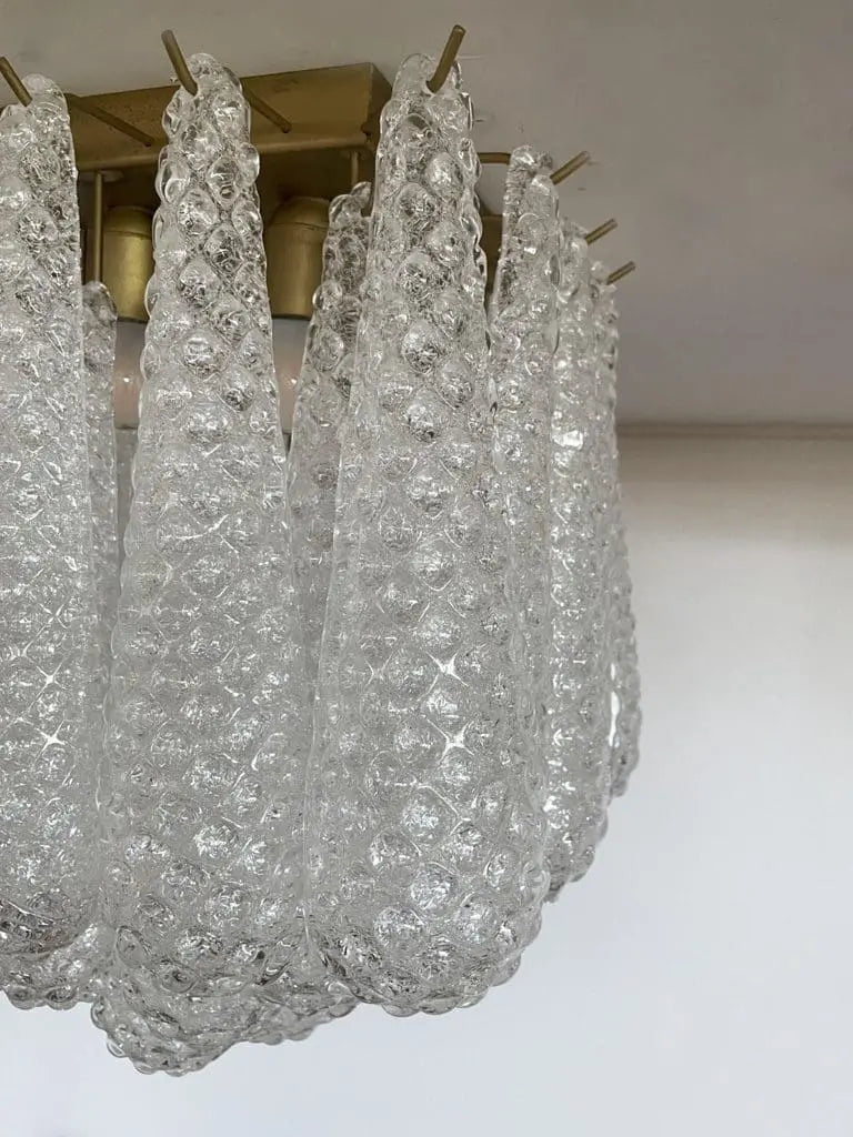 Pluvia Art Transparent Glass Wall Sconce – 32 Glasses