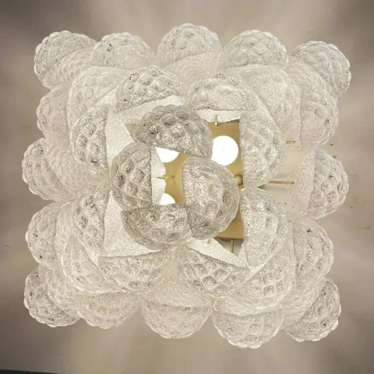 Pluvia Art Transparent Glass Wall Sconce – 32 Glasses