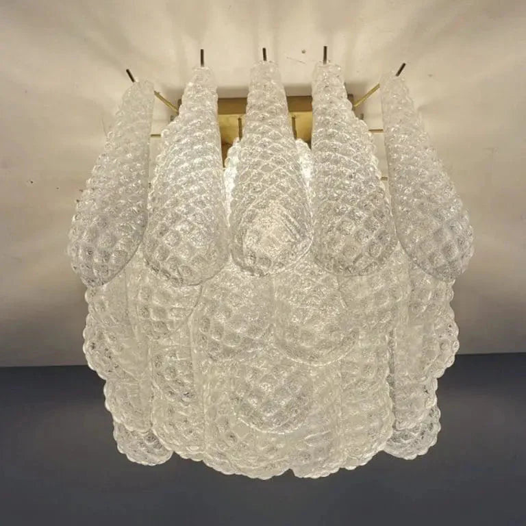 Pluvia Art Transparent Glass Wall Sconce – 32 Glasses