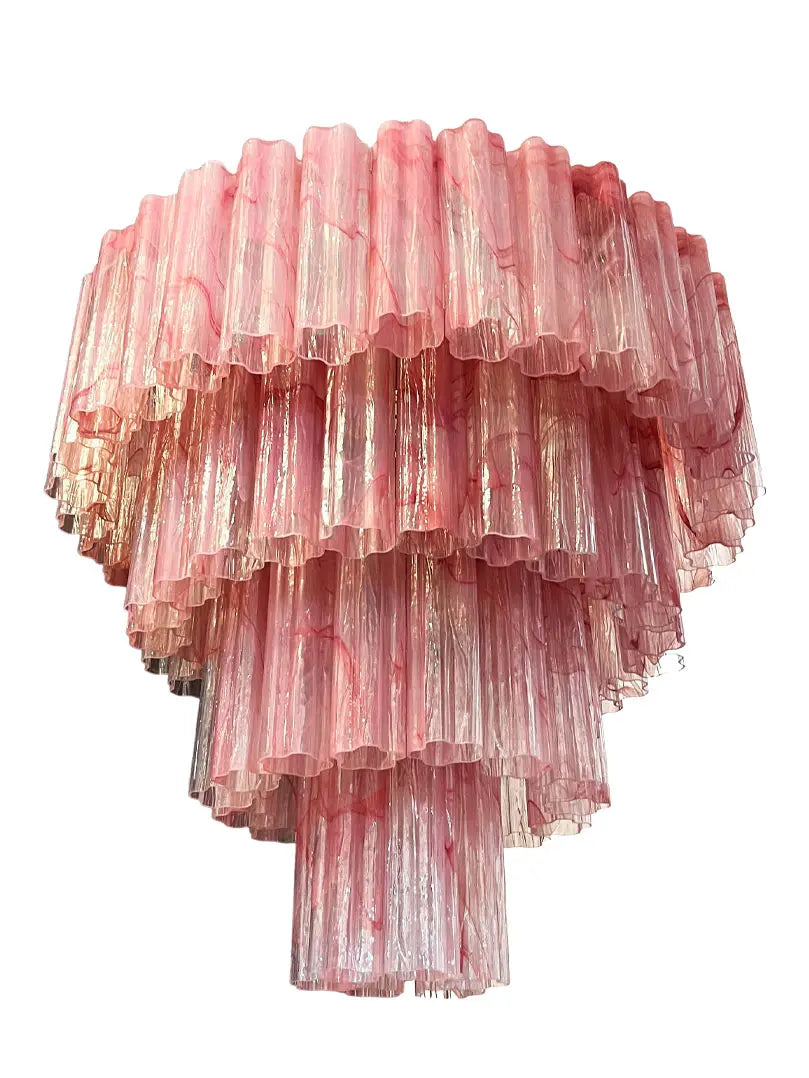 Pastel Art Glass Chandelier - 78 Tubes