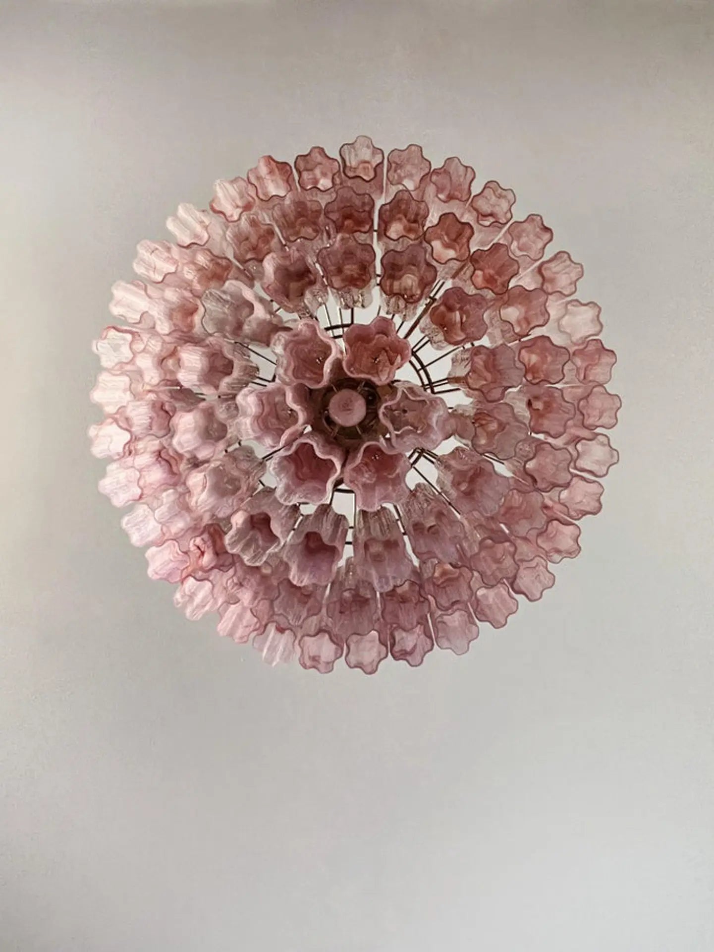 Pastel Art Glass Chandelier - 78 Tubes