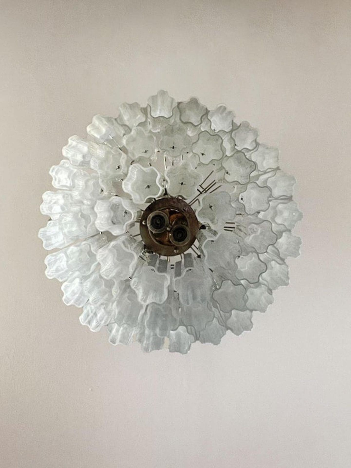 Pastel Art Glass Chandelier 25" – 48 tubes