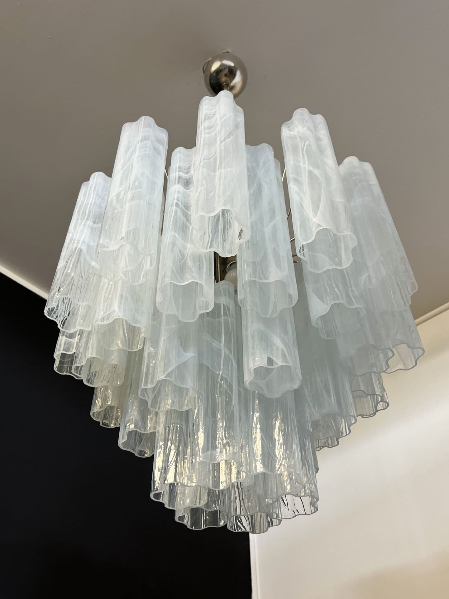 Pastel Art Glass Chandelier 22.8″– 36 Tubes