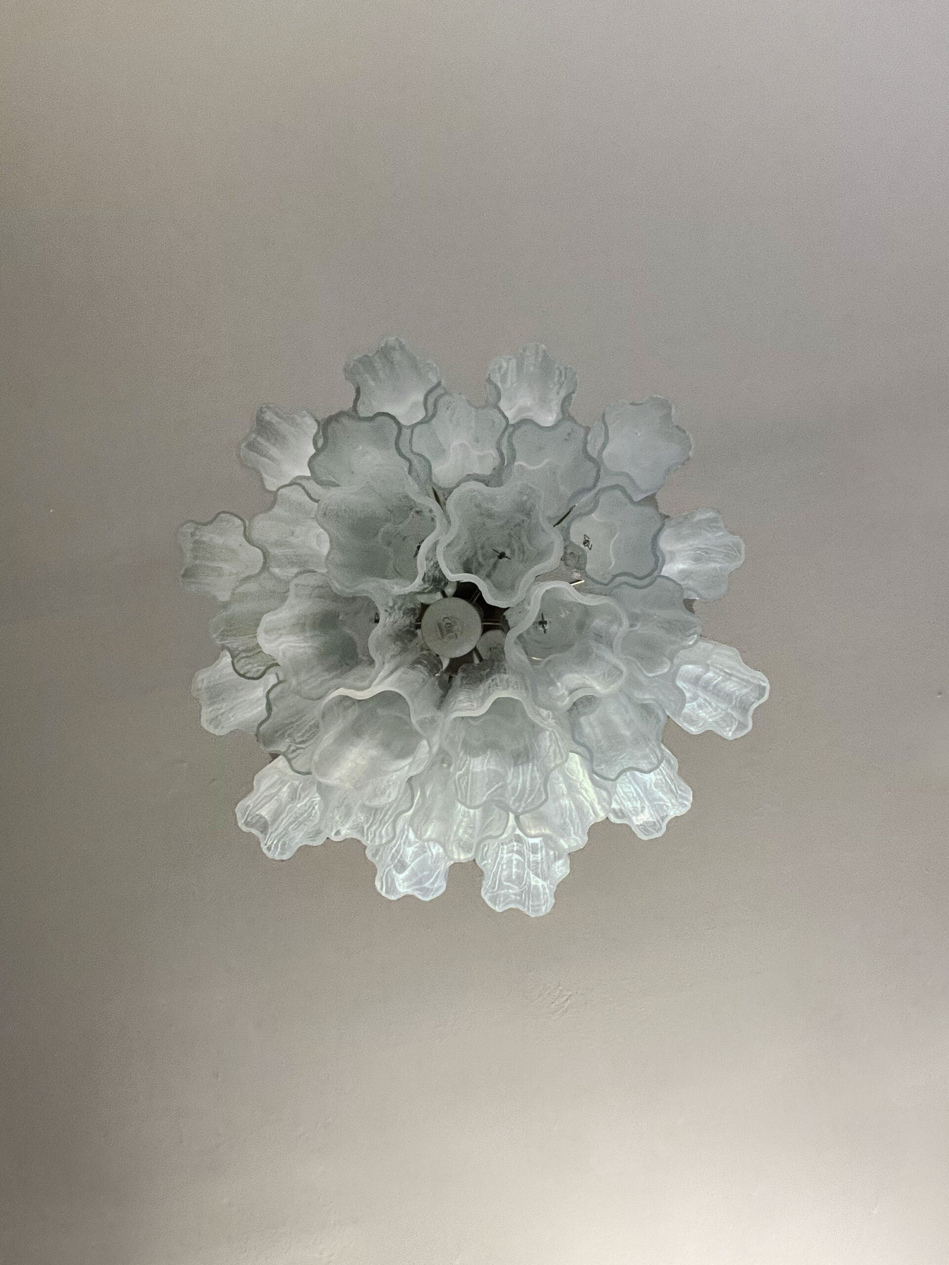Pastel Art White Glass Chandelier – 30 Tubes