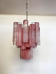 Pastel Art Glass Chandelier 18"– 30 Tubes