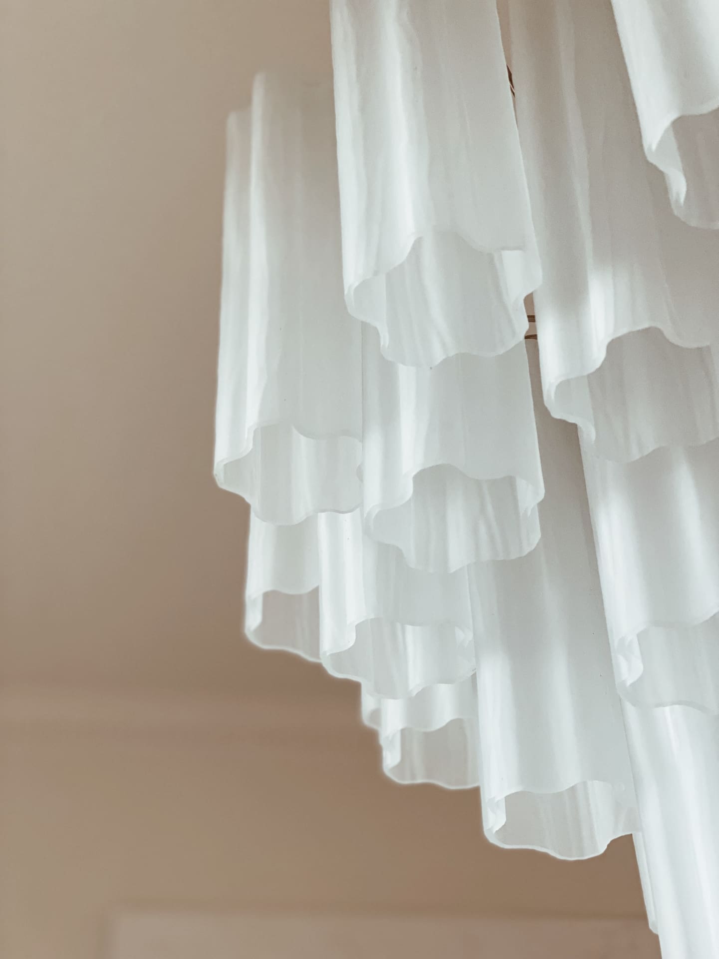 Pastel Art Matte white Glass Chandelier – 36 Tubes