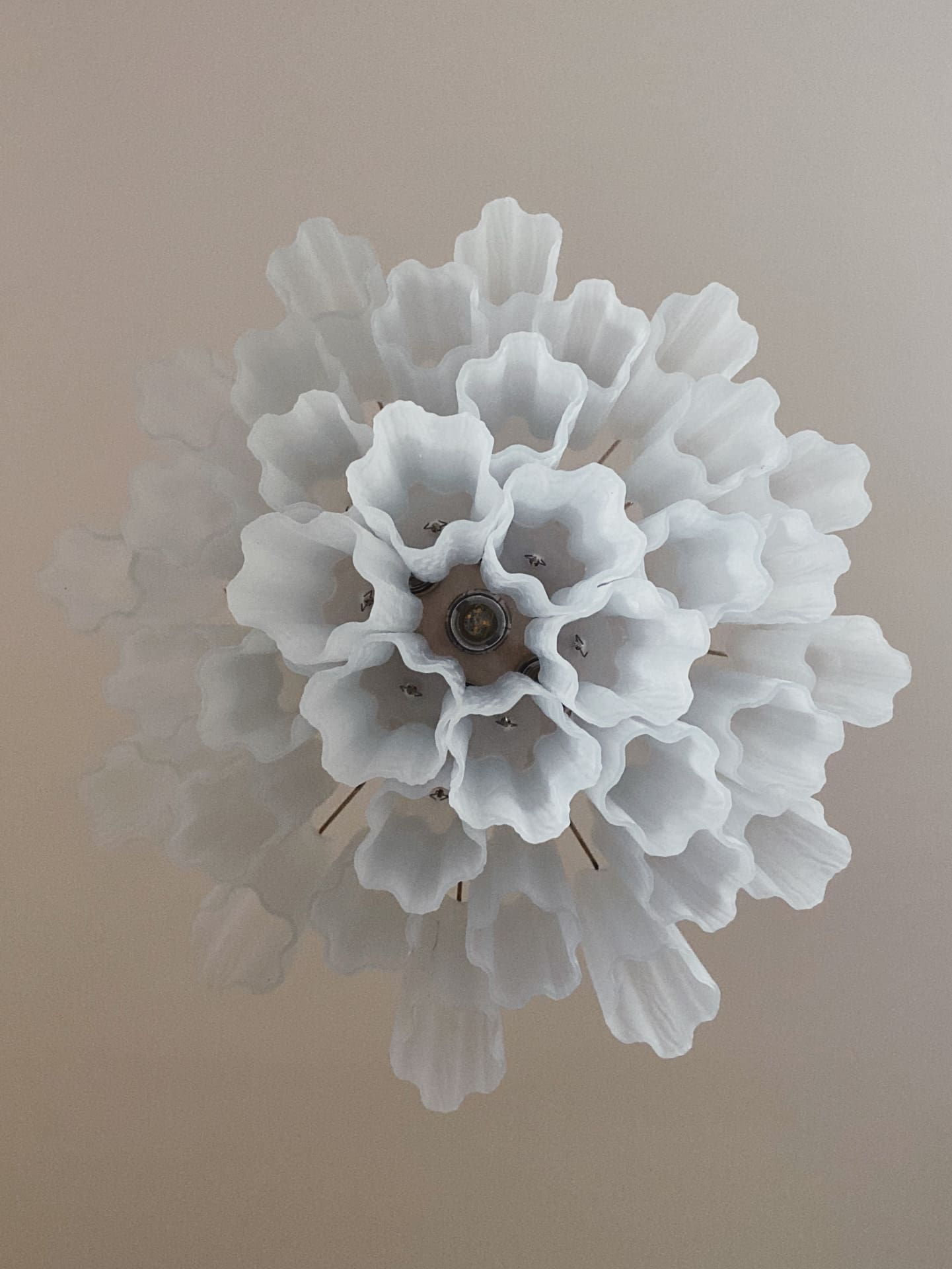 Pastel Art Matte white Glass Chandelier – 36 Tubes