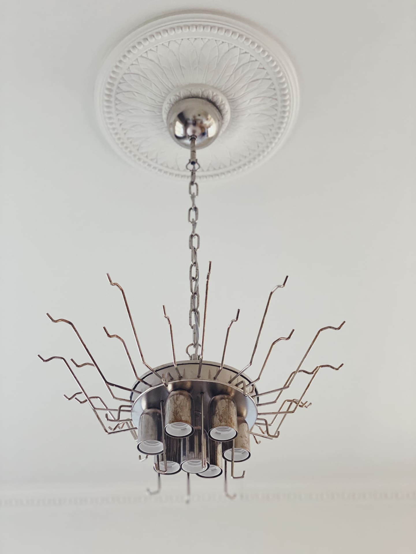 Pastel Art Matte white Glass Chandelier – 36 Tubes