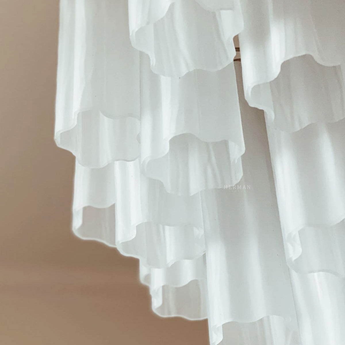 Pastel Art Matte white Glass Chandelier – 36 Tubes