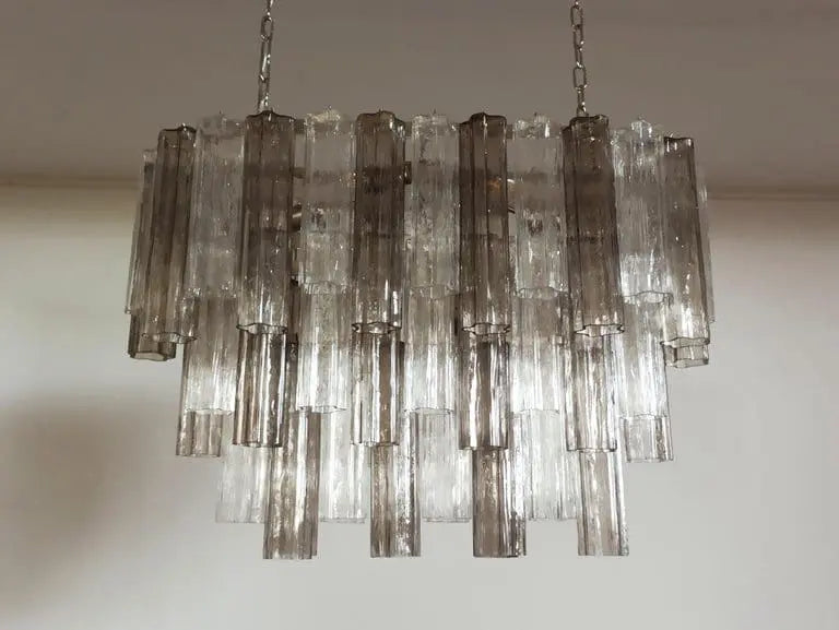 Pastel Art Glass Chandelier – 62 Tubes