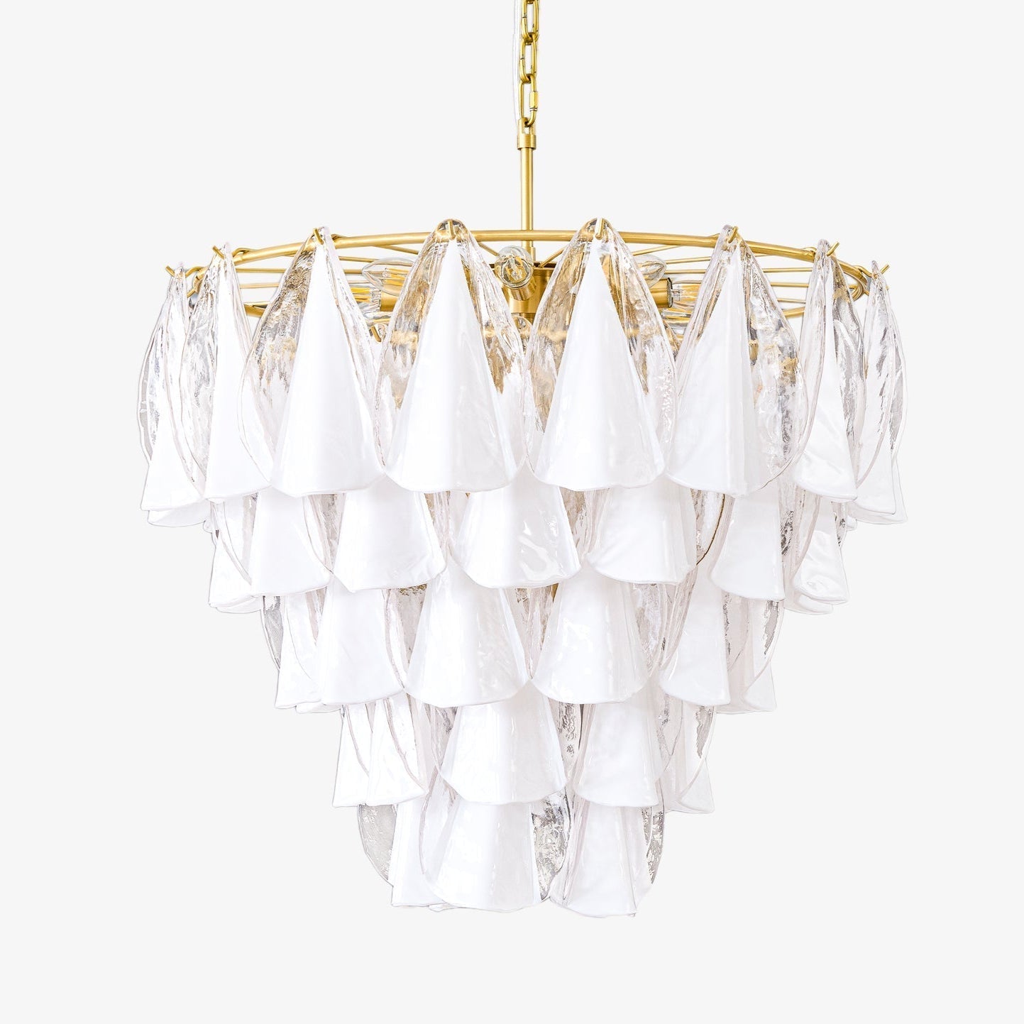 Anthesis Art White Glass Chandelier