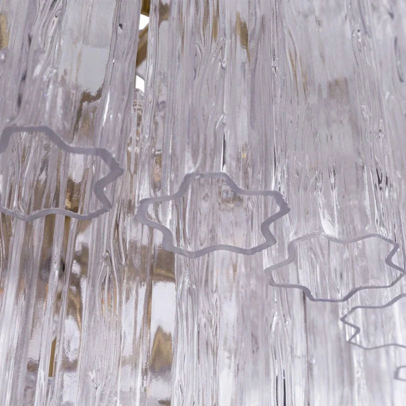 Pastel Art Glass Chandelier 31"