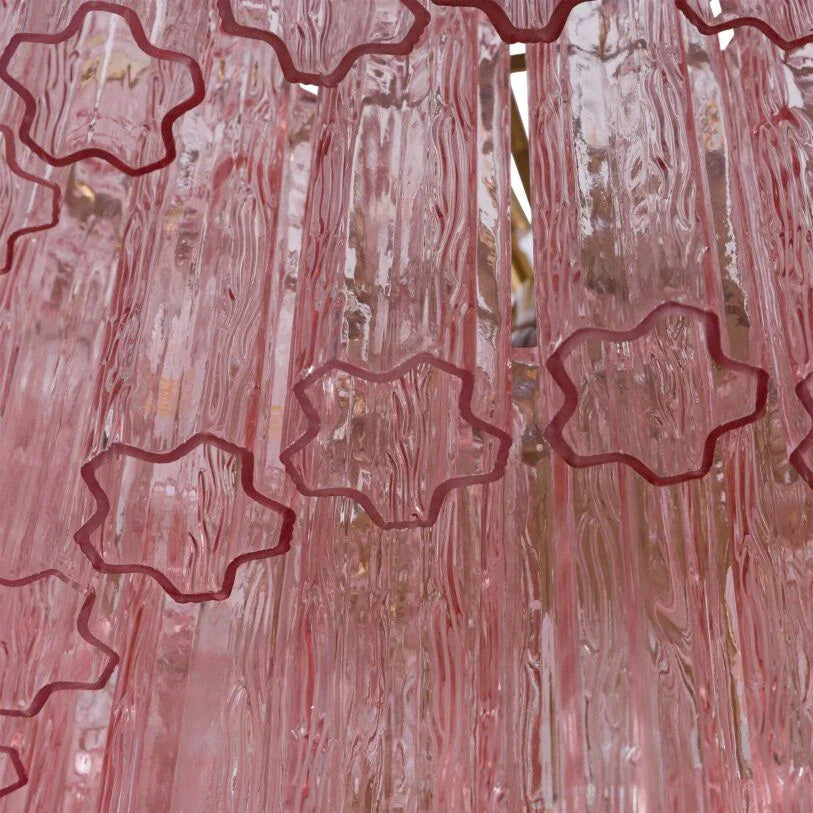 Pastel Art Glass Chandelier 31"