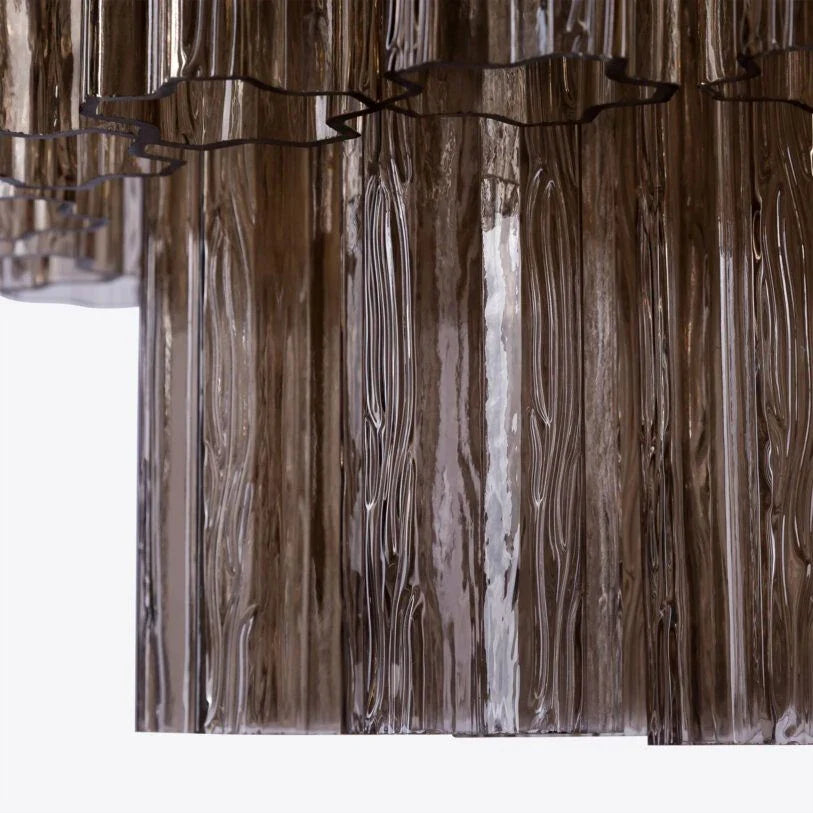 Pastel Art Glass Chandelier 31"