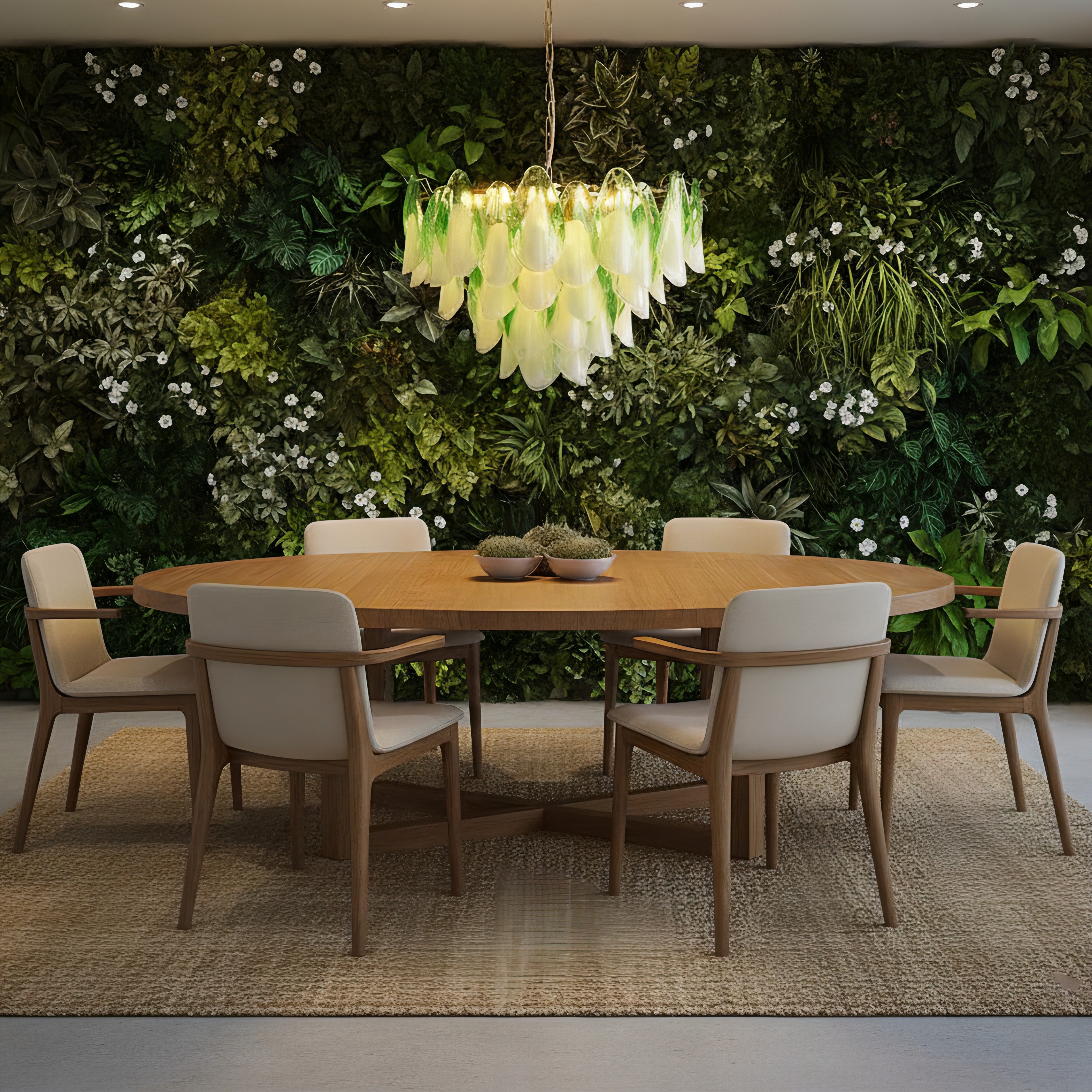 Anthesis Art Glass Chandelier-Pink