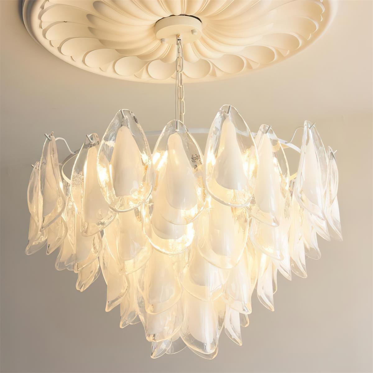 Anthesis Art Glass Chandelier-Pink