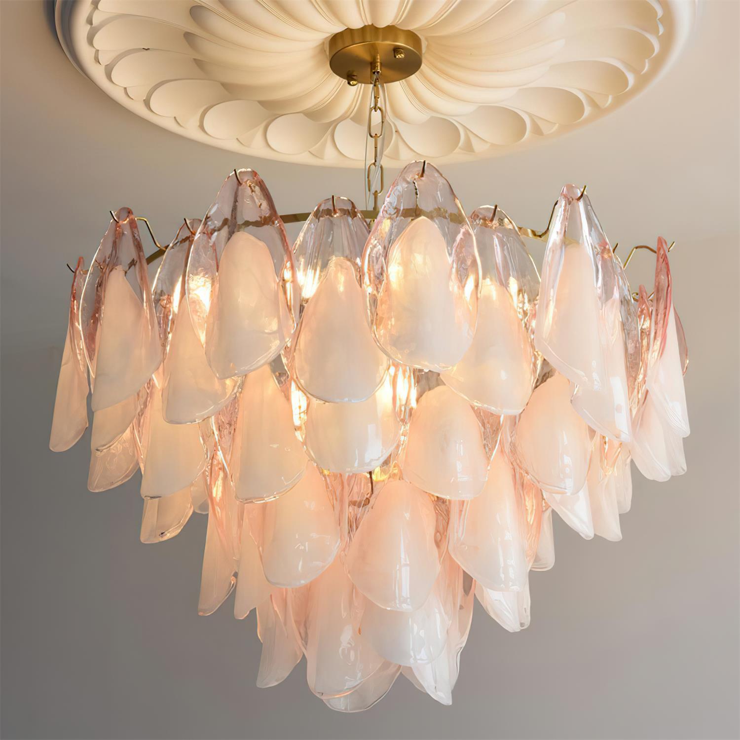 Anthesis Art Glass Chandelier-Pink