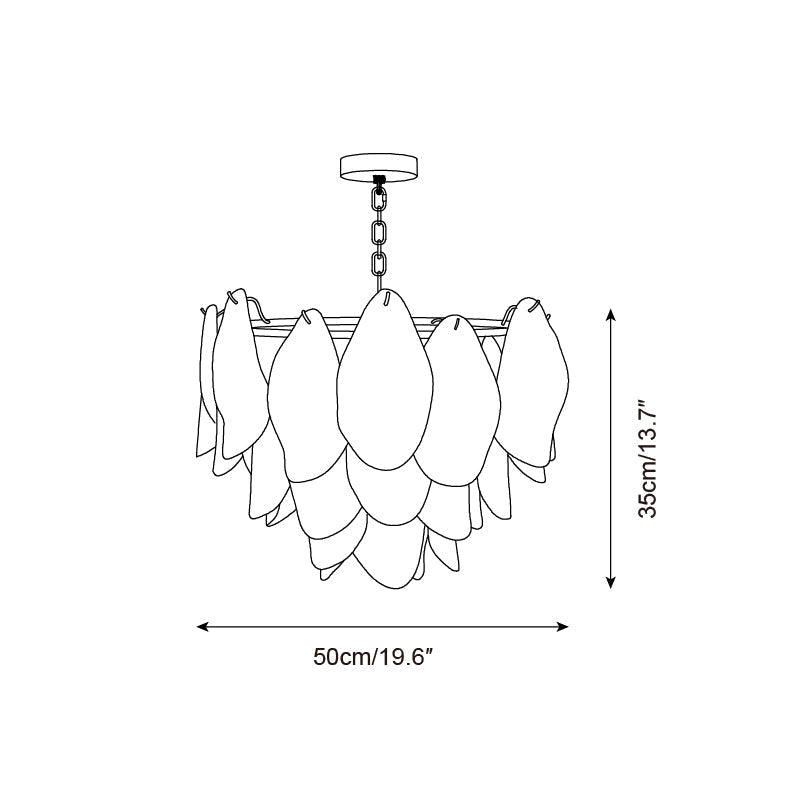 Anthesis Art Glass Chandelier-Pink