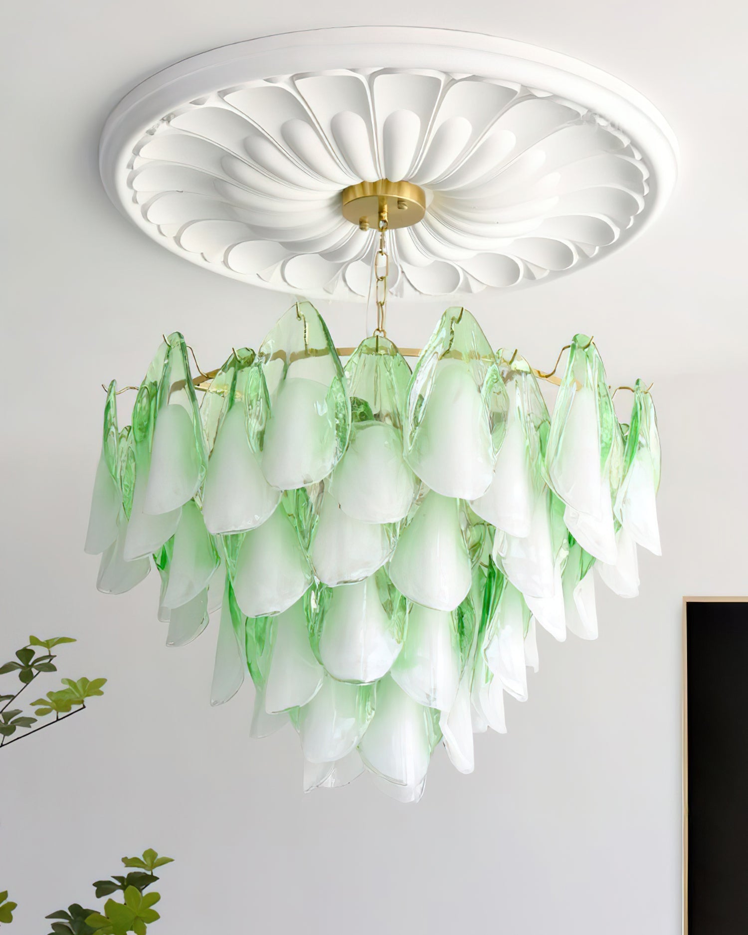 Anthesis Art Glass Chandelier-Pink