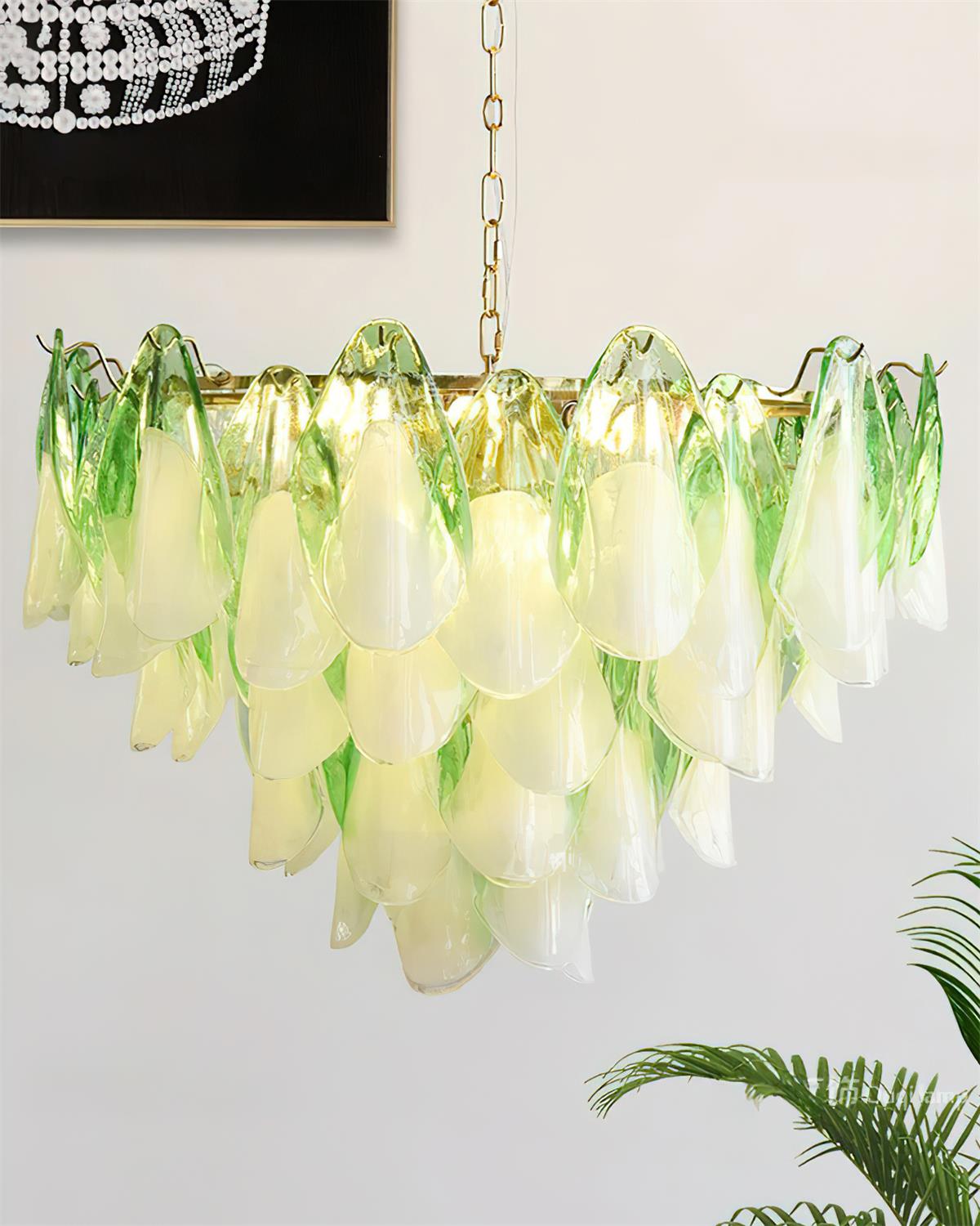 Anthesis Art Glass Chandelier-Pink
