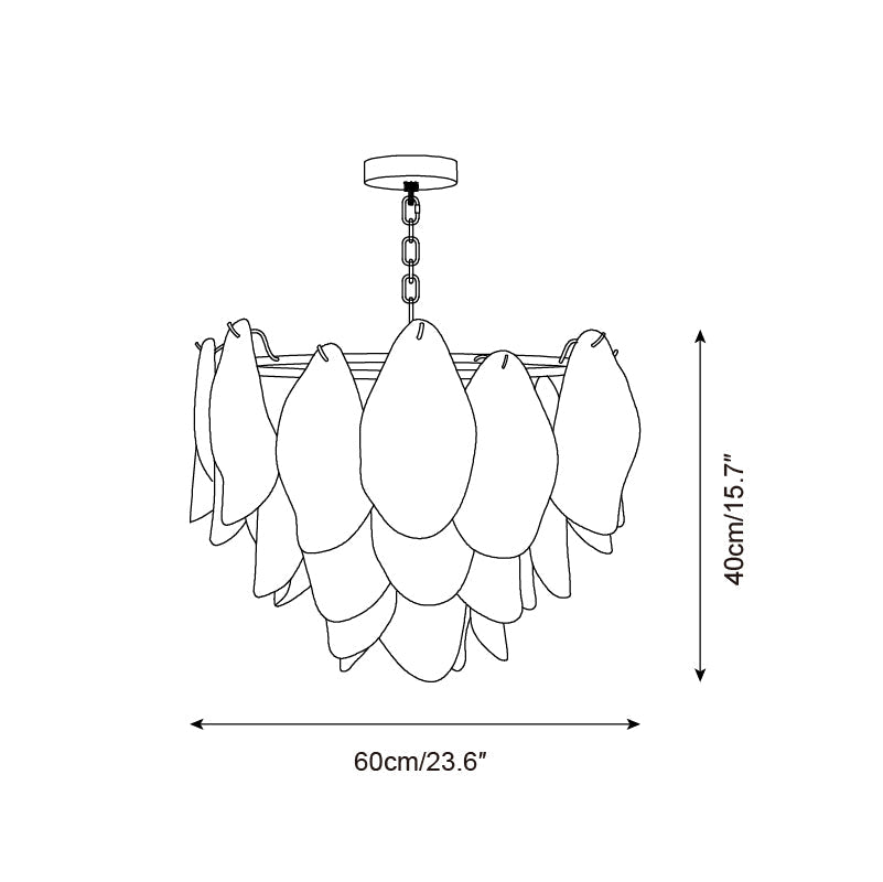 Anthesis Art Glass Chandelier-Pink