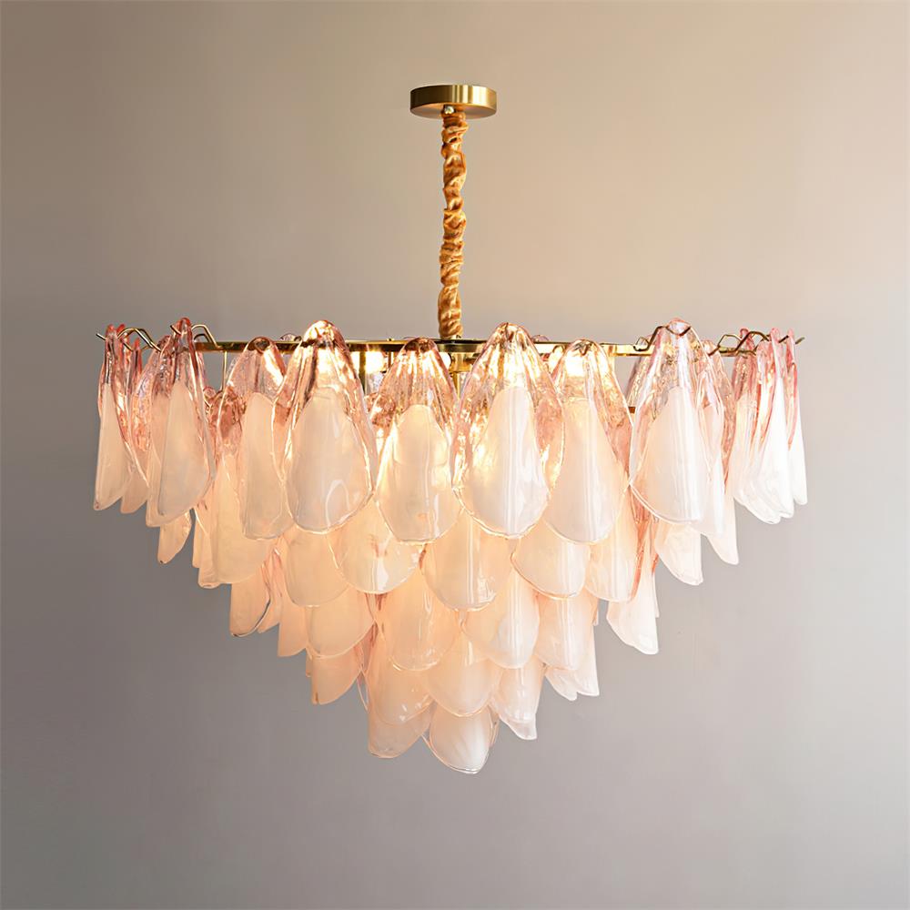Anthesis Art Glass Chandelier-Pink