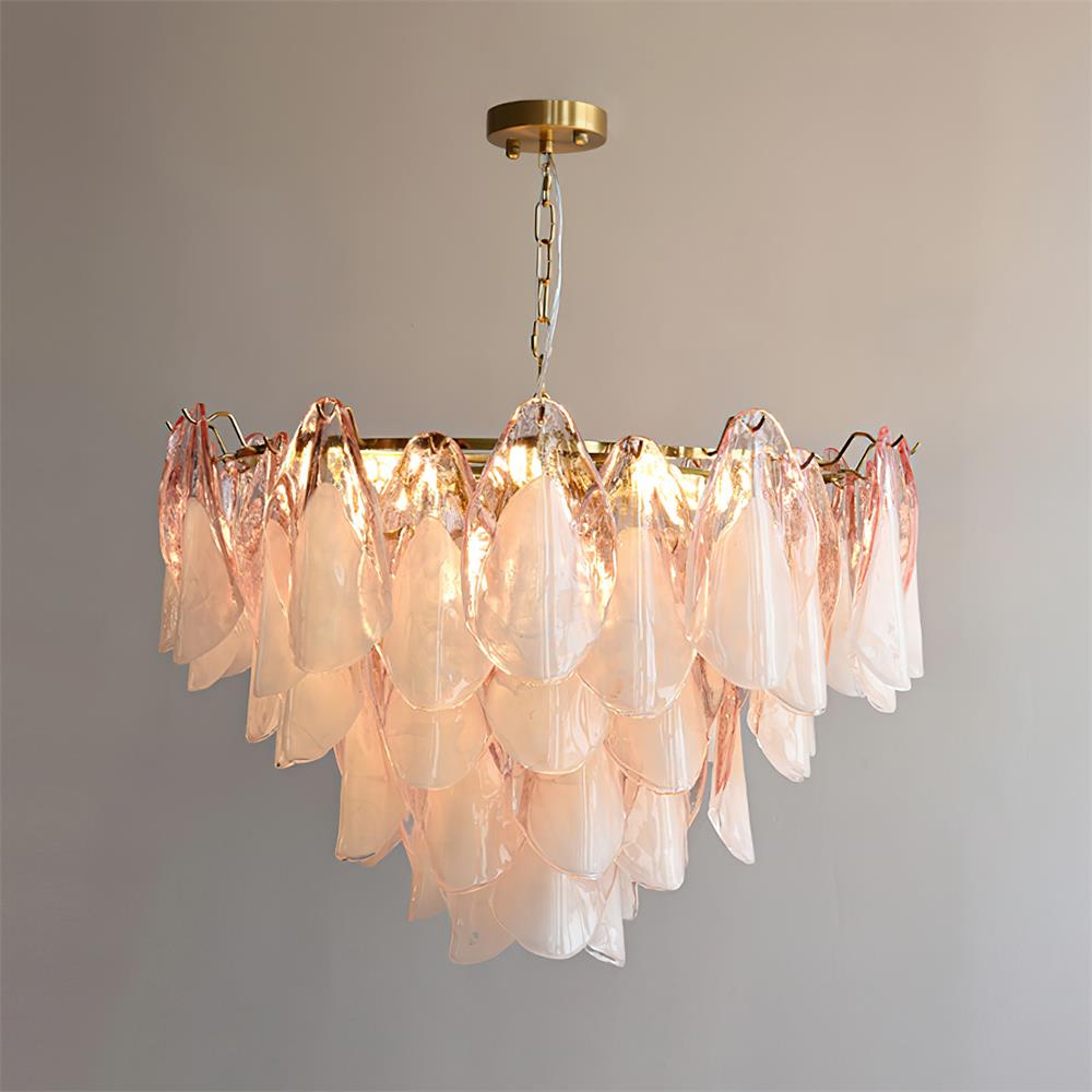 Anthesis Art Glass Chandelier-Pink