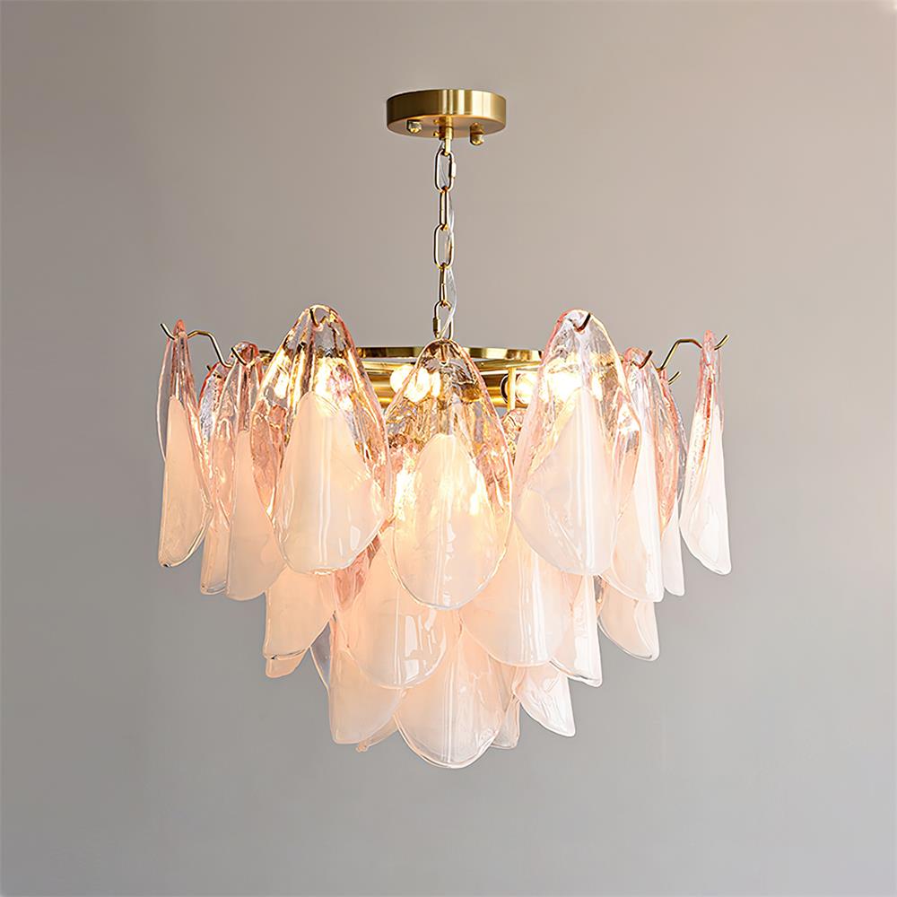 Anthesis Art Glass Chandelier-Pink