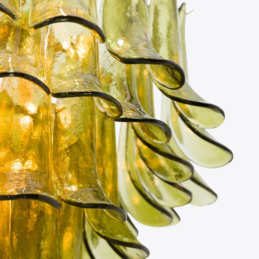 Anthesis Art Green Glass Chandelier