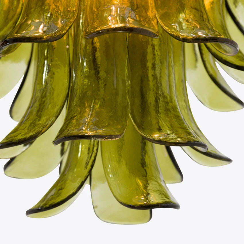 Anthesis Art Green Glass Chandelier