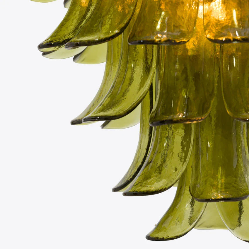 Anthesis Art Green Glass Chandelier