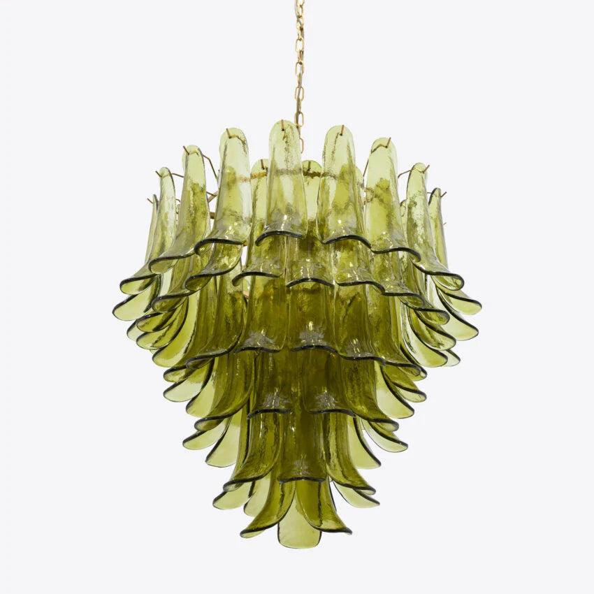 Anthesis Art Green Glass Chandelier