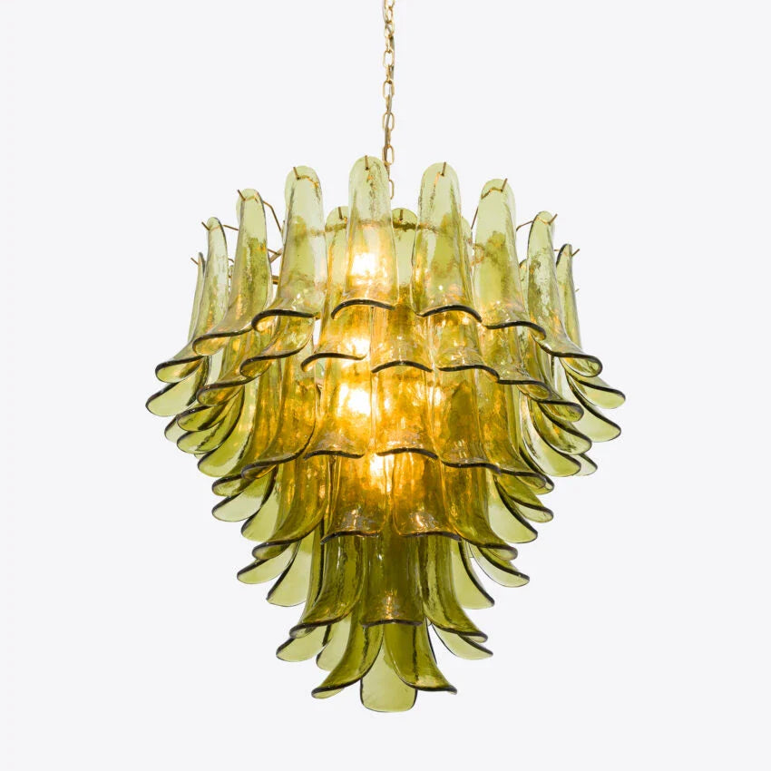 Anthesis Art Green Glass Chandelier