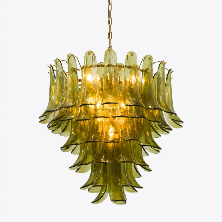 Anthesis Art Green Glass Chandelier