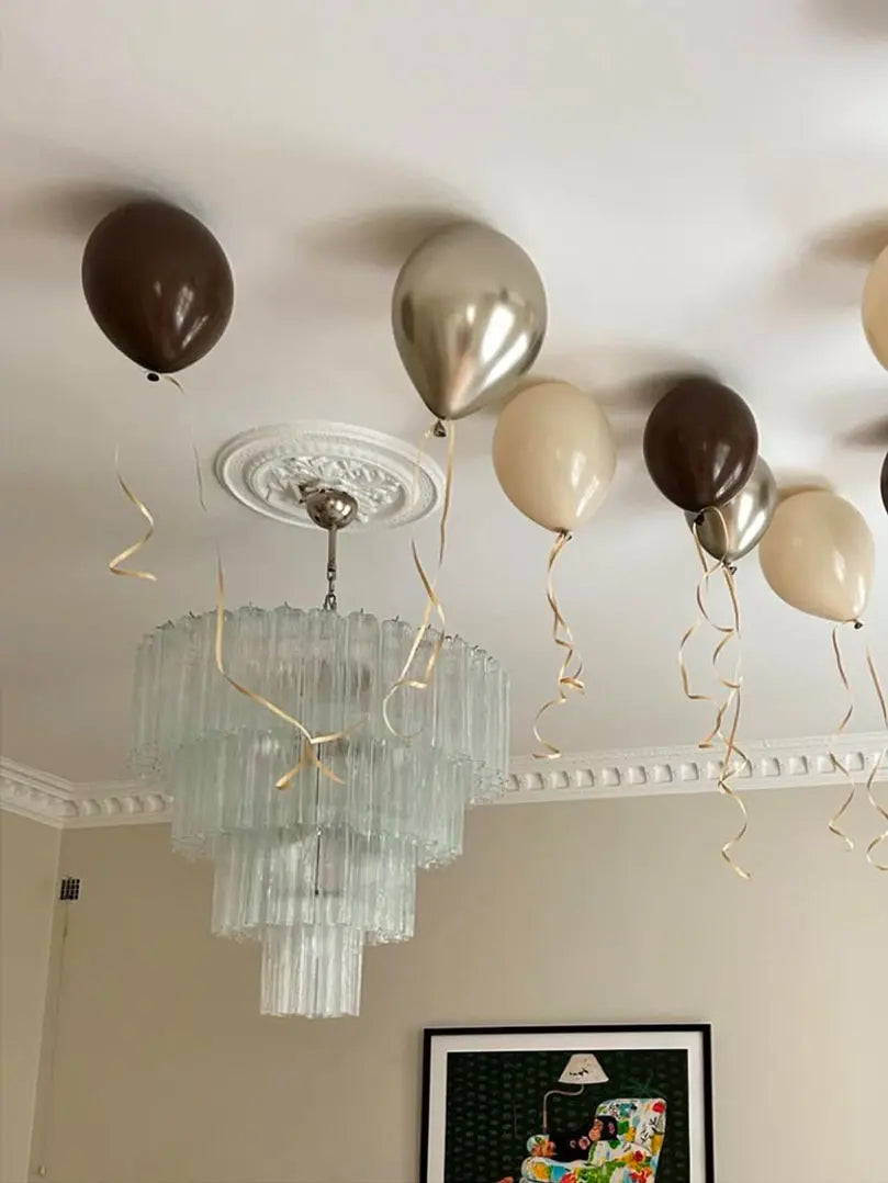 Pastel Art Transparent Glass Chandelier – 78 Tubes