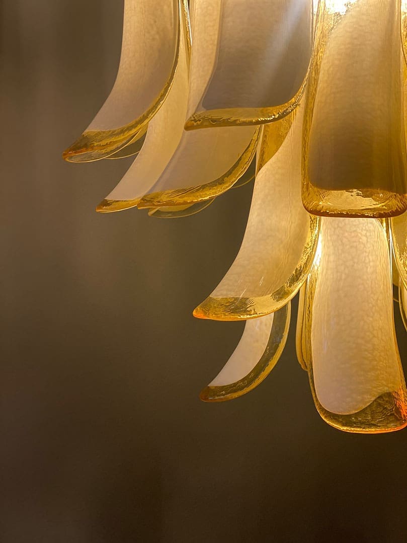 Anthesis Art Glass Chandelier – Amber