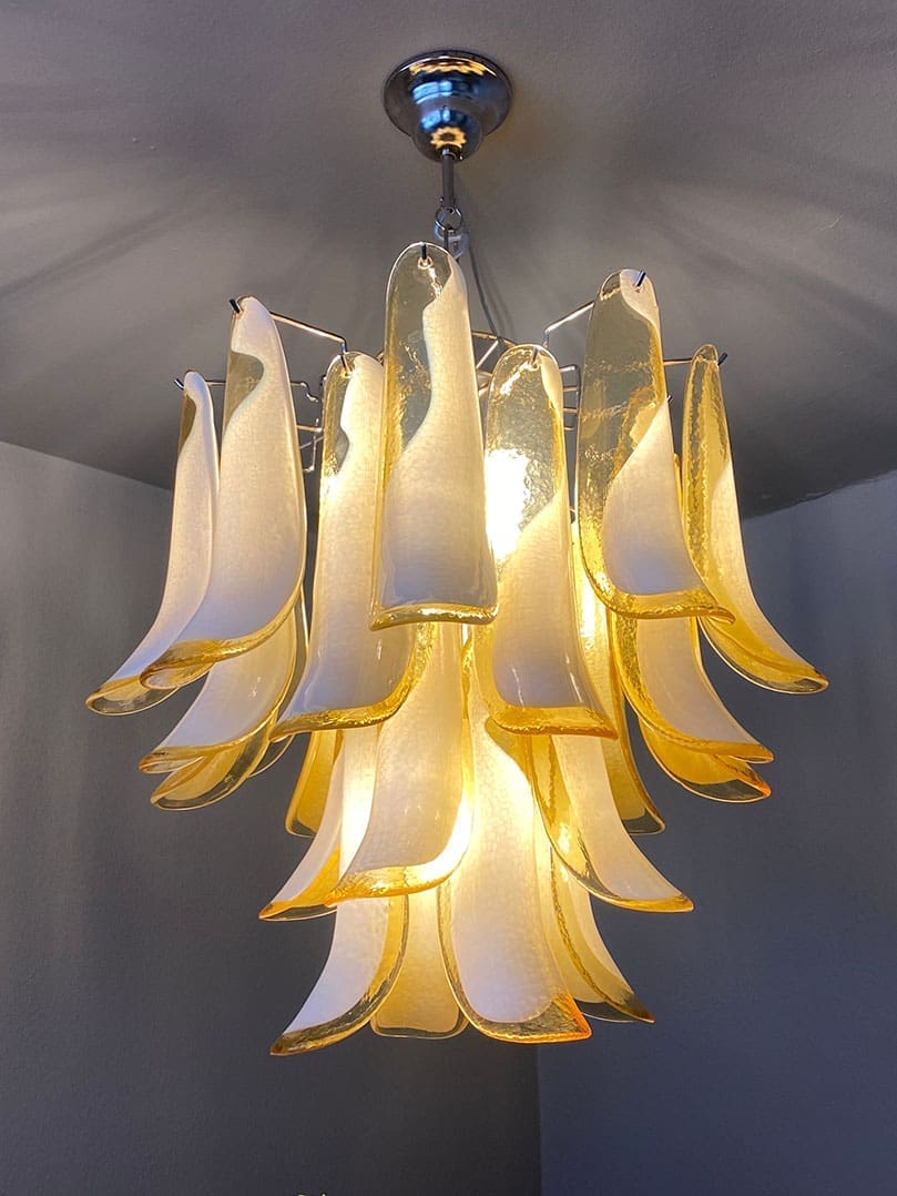Anthesis Art Glass Chandelier – Amber