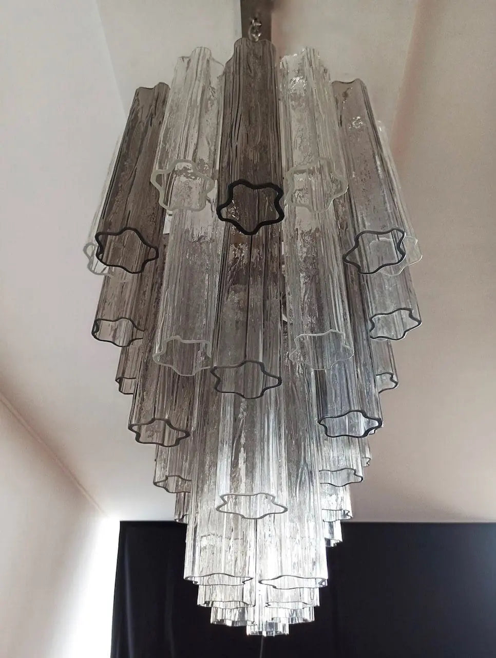 Pastel Art Glass Chandelier – 62 Tubes