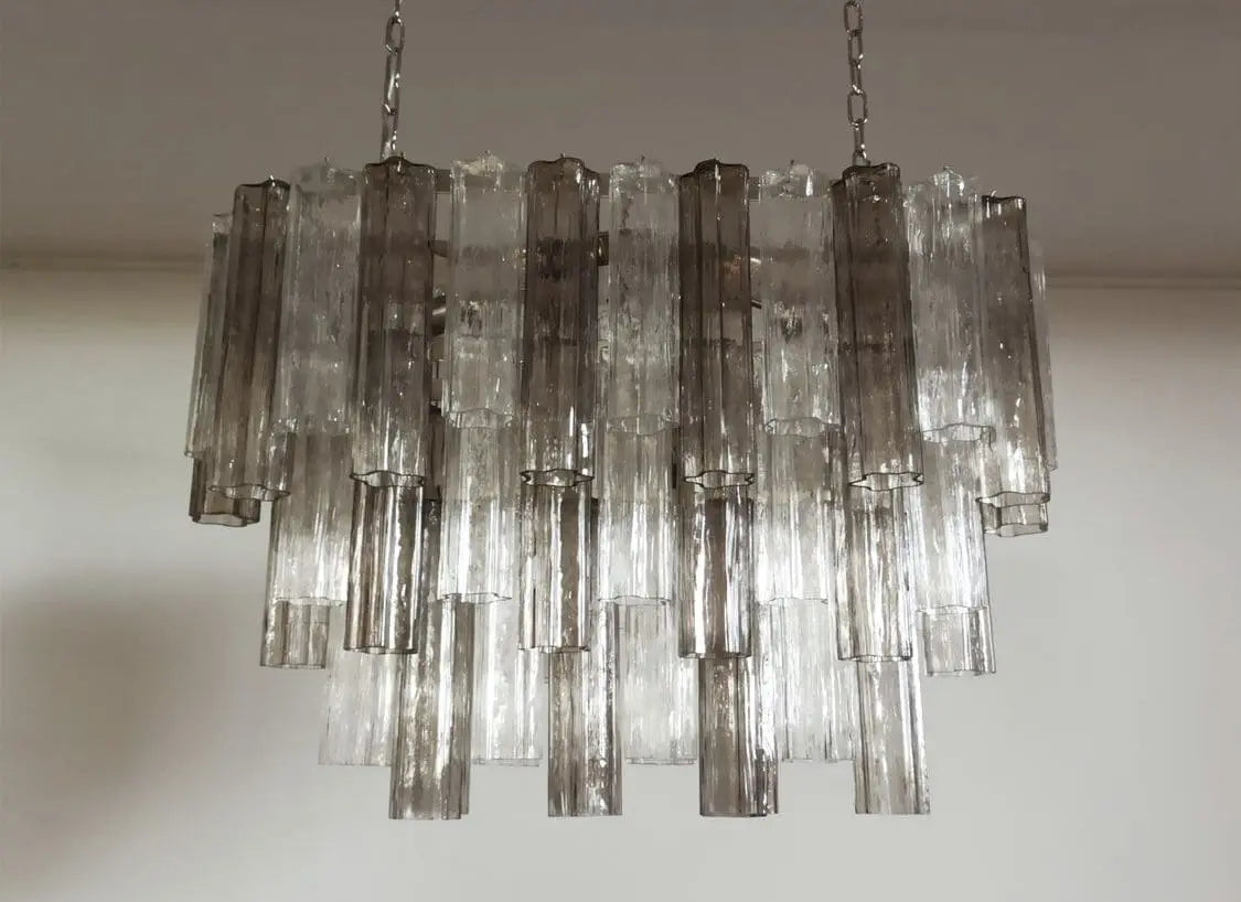 Pastel Art Glass Chandelier – 62 Tubes