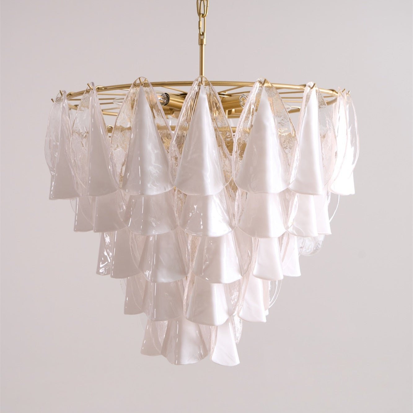 Anthesis Art White Glass Chandelier